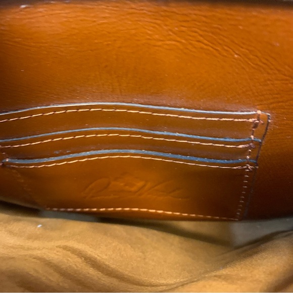 Patricia Nash Avellino Cognac Leather Saddle Satchel Tan Crossbody Bag - Picture 11 of 16